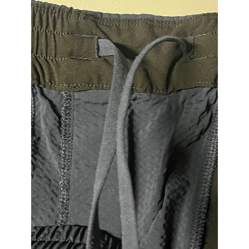Lululemon Lab Mens Navy Blue Textured Seersucker Elastic Waist Pants Size L - Picture 5 of 9